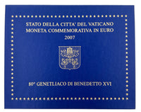 2 euro commemorative coin Vatican 2007 "80th birthday of Benedict XVI"