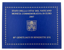 2 Euro Sondermünze Vatikan 2007"80 Geb.Benedikt XVI"