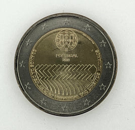 2 Euro Sondermünze Portugal 2008"Menschenrechte"