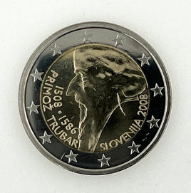 2 Euro Sondermünze Slowenien 2008"Primoz Trubar"
