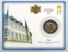 Coincard 2 Euro Sondermünze Luxemburg 2009"Henri & Charlotte"