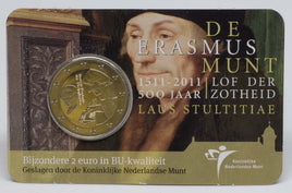 Coincard 2 Euro Sondermünze Niederlande 2011"Erasmus"