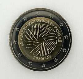 2 Euro Sondermünze Lettland 2015 "Ratspräsidentschaft"