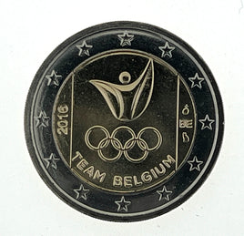 2 Euro Sondermünze Belgien 2016"Olympische Spiele in Rio"