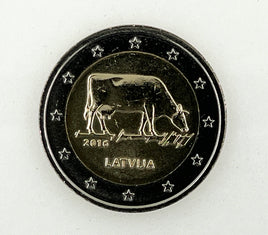 2 Euro Sondermünze Lettland 2016 "Milchwirtschaft"