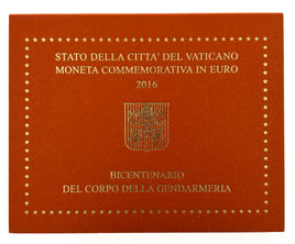 2 Euro Sondermünze Vatikan 2016"Gendarmerie"im Blister