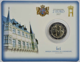 Coincard 2 Euro Sondermünze Luxemburg 2017"Wilhelm III"