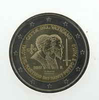 2 Euro Commerativ Coin Vatican 2017 "St.Peter&St.Paul "in blister