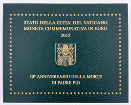 2 Euro Sondermünze Vatikan 2018"Pater Pio"im Blister
