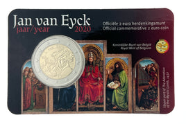 Coincard ( NL ) 2 Euro Sondermünze Belgien 2020"Jan Van Eyck"ST