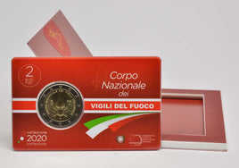 Coincard 2 Euro Sondermünze Italien 2020"Feuerwehr"