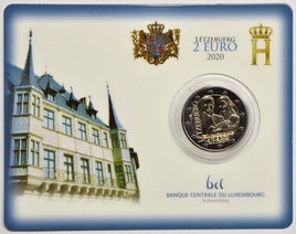 Coincard 2 Euro Sondermünze Luxemburg 2020"Geburtstag von Prinz Charles"Reliefprägung