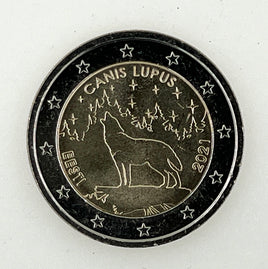 2 Euro Sondermünze Estland 2021"Wolf"