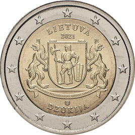 2 Euro Sondermünze Litauen 2021"Dzukija - Region"