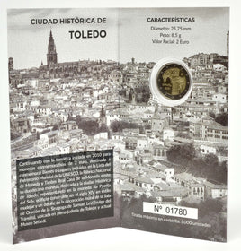 PP 2 Euro Sondermünze Spanien 2021"Altstadt vonToledo" Polierte Platte