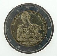 2 Euro Sondermünze Vatikan 2021"450. Geburtstag von Caravaggio"im Blister