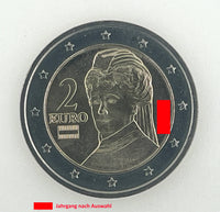 2 Euro Kursmünze Österreich "Berta von Suttner"