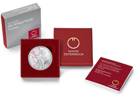 PP 10 Euro Silber Österreich 2024 "Pfingstrose" Polierte Platte