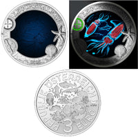 3 Euro Österreich Leuchtende Meereswelten 2022-2025 Wahlweise