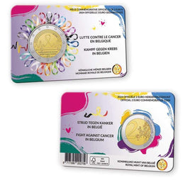 Coincard (FR) 2 Euro Sondermünze Belgien 2024"Kampf gegen Krebs"