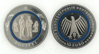 10 Euro Deutschland 2024 "Polizei" Bankfrisch Wahlweise