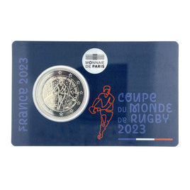 Coincard 2 Euro Sondermünze Frankreich 2023"Rugby WM 2023"