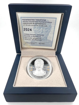 PP 10 Euro Silber Griechenland 2024 "Thales of Milet"Polierte Platte
