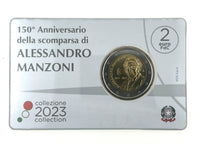Coincard 2 Euro Sondermünze Italien 2023"Alessandro Manzoni" ST
