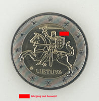 2 Euro Kursmünze Litauen "Ritter"