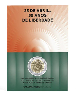 BU 2 Euro Sondermünze Portugal 2024"Nelkenrevolution 1974"