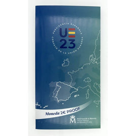 PP 2 Euro Sondermünze Spanien 2023"EU Ratsvorsitz"Polierte Platte