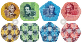 Set 4 Kunststoffmünzen 1+3+5+10  Rubel Transnistrien 2014 UNC