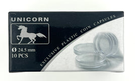 Unicorn 10 Münzkapseln 24,5 mm (50 Cent)