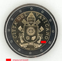 2 Euro Kursmünze Vatikan "Wappen Papst Franziskus"