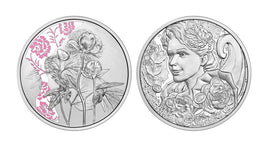 PP 10 Euro Silber Österreich 2024 "Pfingstrose" Polierte Platte