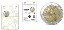 Coincard 2 Euro Sondermünze Frankreich 2024"Die Fackel - Olympische Spiele Paris 2024"