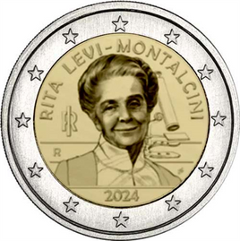Coincard 2 Euro Sondermünze Italien 2024"Rita Levi-Montalcini"