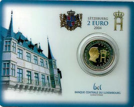 Coincard 2 Euro Sondermünze Luxemburg 2004"Monogramm"
