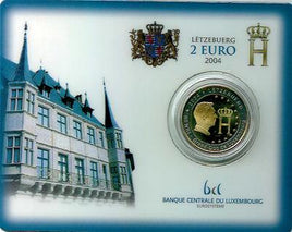 Coincard 2 Euro Sondermünze Luxemburg 2004"Monogramm"