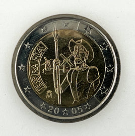 2 Euro commemorative coin Spain 2005 "Don Quixote"