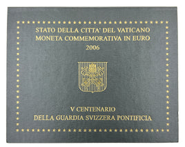 2 Euro commemorative coin Vatican 2006 "Swiss Guard"