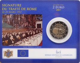 Coincard 2 Euro special coin Luxembourg 2007 "Roman Treaties"