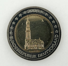 2 Euro Commerativ Coin Germany 2008 "Hamburger Michel"