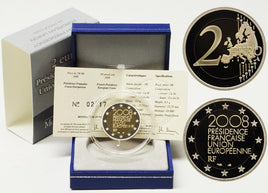 PP 2 Euro Sondermünze Frankreich 2008"Ratspräsidentschaft"