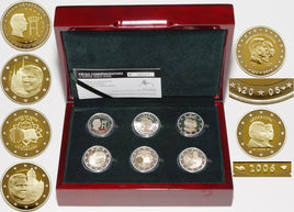 Proof Set 6x2 Euro Commemorative Coin Luxembourg 2004-2008 Proof 