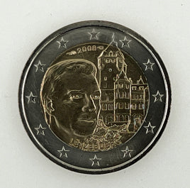 2 Euro Commerativ Coin Luxembourg 2008 "Chateau de Berg"