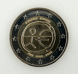 2 Euro special coin Cyprus 2009 "10 Years of Euro" ST in capsule