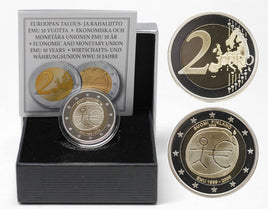 Proof 2 Euro special coin Finland 2009 "10 Years of the Euro" Proof