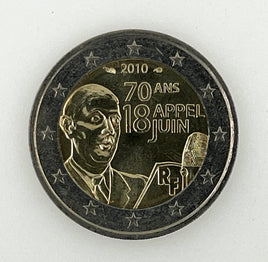 2 Euro Sondermünze Frankreich 2010"Charles de Gaulle"