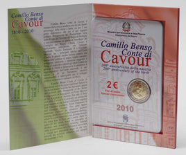 Coincard 2 Euro special coin Italy 2010 "Camillo Benso v.Cavour"